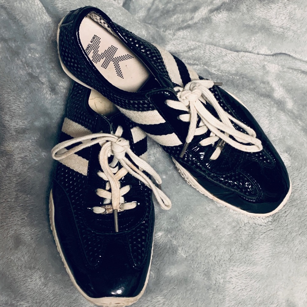 Michael Kors Black Leather Women’s Sneakers
